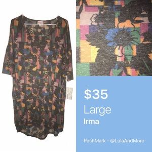 🆕 #18 LuLaRoe XL Irma Hi-Lo Tunic Top - BNWT